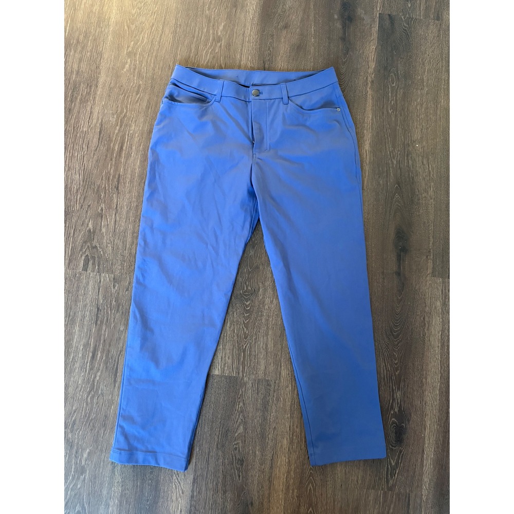 Lululemon ABC Pant Slim-Fit 32 Warpstreme Blue LM5AQHS Mens 32x32